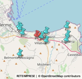 Mappa A19 Palermo - Catania, 90039 Villabate PA, Italia (3.70636)