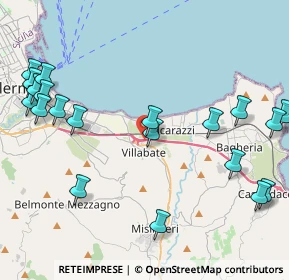 Mappa A19 Palermo - Catania, 90039 Villabate PA, Italia (5.9435)