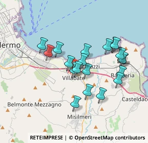 Mappa A19 Palermo - Catania, 90039 Villabate PA, Italia (3.5605)