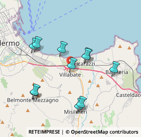 Mappa A19 Palermo - Catania, 90039 Villabate PA, Italia (4.05182)