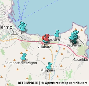 Mappa A19 Palermo - Catania, 90039 Villabate PA, Italia (4.25188)