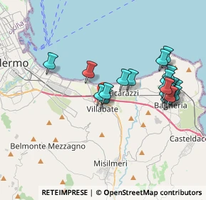 Mappa A19 Palermo - Catania, 90039 Villabate PA, Italia (4.132)