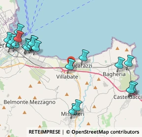 Mappa Via Beppe Montana, 90039 Villabate PA, Italia (6.0815)