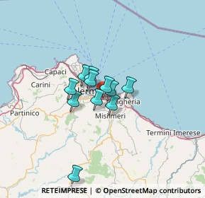 Mappa Via Regia Corte, 90100 Palermo PA, Italia (8.81909)