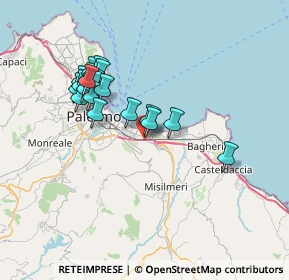 Mappa Via Regia Corte, 90100 Palermo PA, Italia (7.2345)