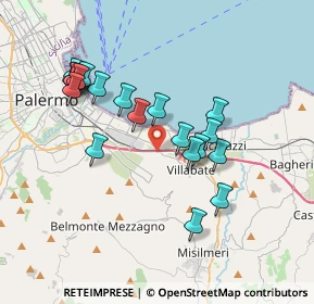 Mappa Via Regia Corte, 90100 Palermo PA, Italia (3.906)