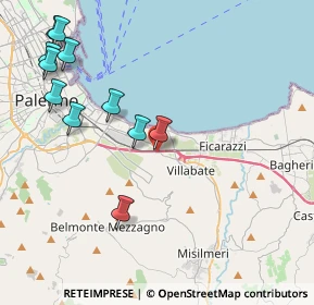 Mappa Via Regia Corte, 90100 Palermo PA, Italia (5.33636)