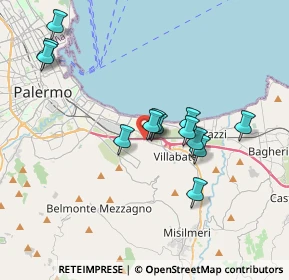 Mappa Via Regia Corte, 90100 Palermo PA, Italia (3.66923)