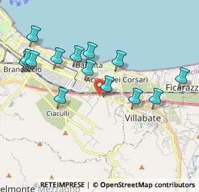 Mappa Via Regia Corte, 90100 Palermo PA, Italia (2.22857)