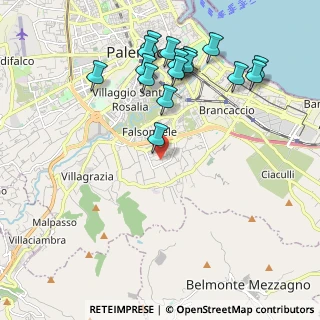 Mappa Via Giuseppe Rumore, 90124 Palermo PA, Italia (2.50059)