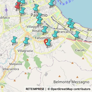 Mappa Via Giuseppe Rumore, 90124 Palermo PA, Italia (3.02813)