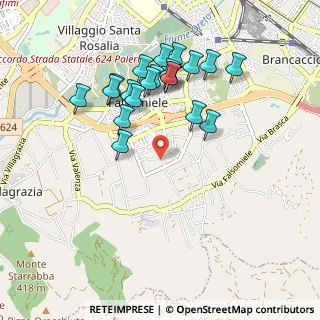 Mappa Via Giuseppe Rumore, 90124 Palermo PA, Italia (1.0475)