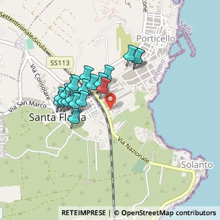 Mappa Via Gabriele D'Annunzio, 90017 Santa Flavia PA, Italia (0.4235)
