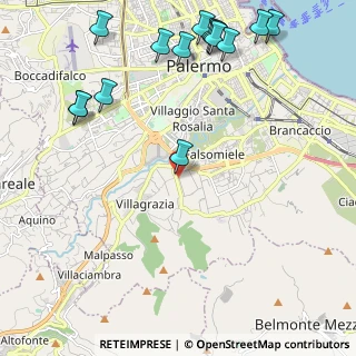 Mappa Via Agnetta, 90125 Palermo PA, Italia (3.22143)