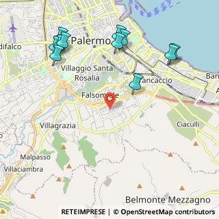 Mappa Via della Giraffa, 90125 Palermo (2.91091)
