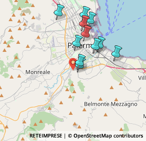 Mappa Via Villagrazia, 90126 Palermo PA, Italia (3.73091)