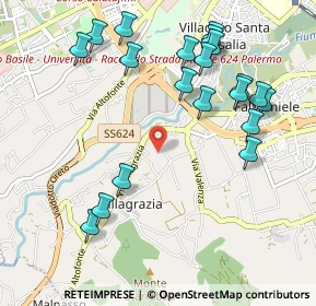 Mappa Via Villagrazia, 90126 Palermo PA, Italia (1.282)