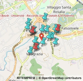 Mappa Via Villagrazia, 90126 Palermo PA, Italia (0.659)