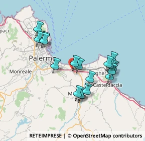 Mappa Via Pomara, 90121 Villabate PA, Italia (7.52611)