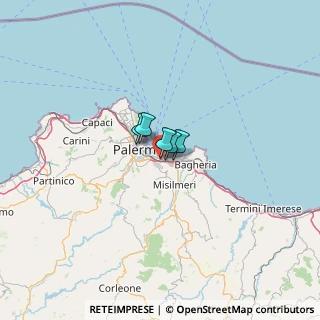 Mappa Via Filippo Pecoraino Ang. Laudicina Guarnaschelli PA IT, 90128 Palermo PA, Italia (62.6045)