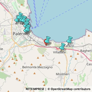 Mappa Via Filippo Pecoraino Ang. Laudicina Guarnaschelli PA IT, 90128 Palermo PA, Italia (5.39833)