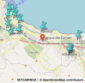 Mappa Via Filippo Pecoraino Ang. Laudicina Guarnaschelli PA IT, 90128 Palermo PA, Italia (3.32308)