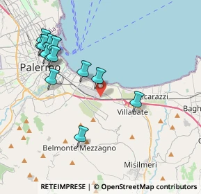 Mappa Via Filippo Pecoraino Ang. Laudicina Guarnaschelli PA IT, 90128 Palermo PA, Italia (4.77538)
