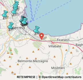 Mappa Via Filippo Pecoraino Ang. Laudicina Guarnaschelli PA IT, 90128 Palermo PA, Italia (6.03417)