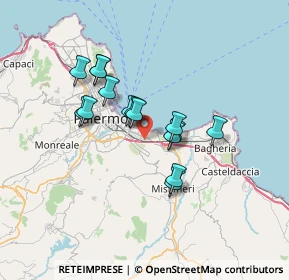 Mappa Via Filippo Pecoraino Ang. Laudicina Guarnaschelli PA IT, 90128 Palermo PA, Italia (5.98533)