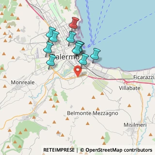Mappa Via Belmonte Chiavelli, 90123 Palermo PA, Italia (3.62273)