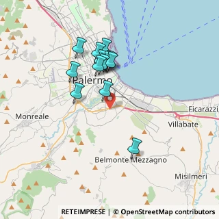 Mappa Via Belmonte Chiavelli, 90123 Palermo PA, Italia (3.58308)