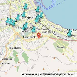 Mappa Via Belmonte Chiavelli, 90123 Palermo PA, Italia (2.95333)