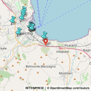 Mappa Via Giuseppe Galeano, 90124 Palermo PA, Italia (5.425)