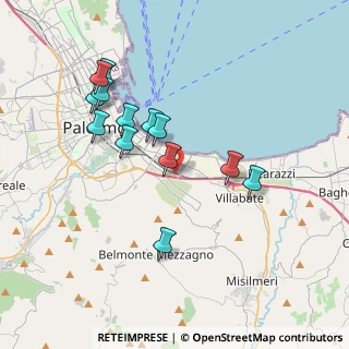 Mappa Via Giuseppe Galeano, 90124 Palermo PA, Italia (3.99077)