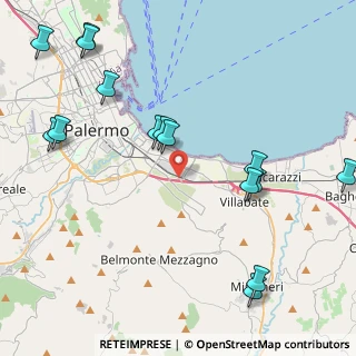 Mappa Via Giuseppe Galeano, 90124 Palermo PA, Italia (5.86733)