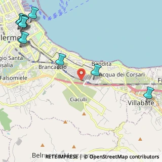 Mappa Via Giuseppe Galeano, 90124 Palermo PA, Italia (3.86545)