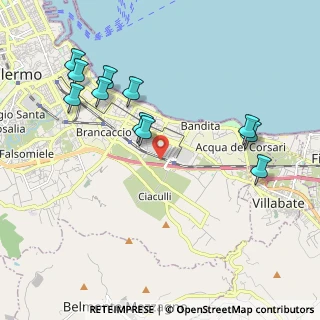 Mappa Via Giuseppe Galeano, 90124 Palermo PA, Italia (2.41091)
