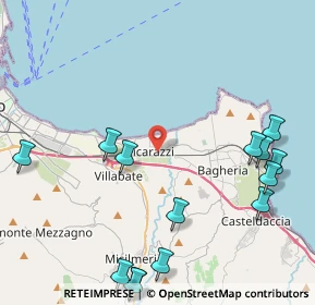 Mappa Via Mulinello, 90010 Ficarazzi PA, Italia (6.13714)