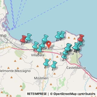 Mappa Via Mulinello, 90010 Ficarazzi PA, Italia (3.8975)