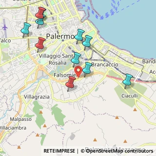 Mappa Viale Nicoló Azoti, 90125 Palermo PA, Italia (2.57364)