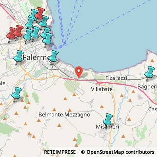 Mappa Via Filippo Pecoraino, 90128 Palermo PA, Italia (7.58133)