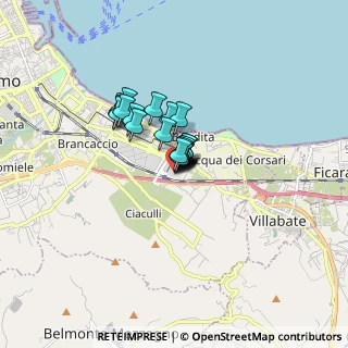Mappa Via Filippo Pecoraino, 90128 Palermo PA, Italia (0.9355)
