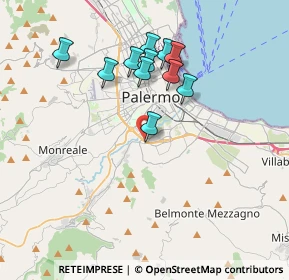 Mappa Viale Regione Siciliana Sud Est, 90126 Palermo PA, Italia (3.69818)