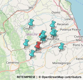 Mappa Via dell'Industria, 62010 Treia MC, Italia (9.39667)
