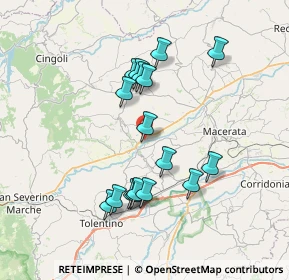 Mappa Via dell'Industria, 62010 Treia MC, Italia (6.92471)