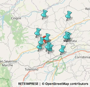 Mappa Via dell'Industria, 62010 Treia MC, Italia (5.30091)