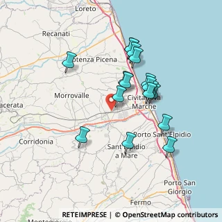 Mappa S.P. 485 Maceratese Ang. Via Cavallino, 62012 Civitanova Marche MC, Italia (6.78059)