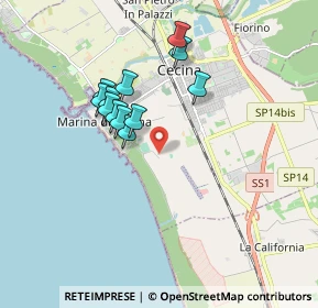 Mappa Via Cecinella, 57023 Cecina LI, Italia (1.56667)