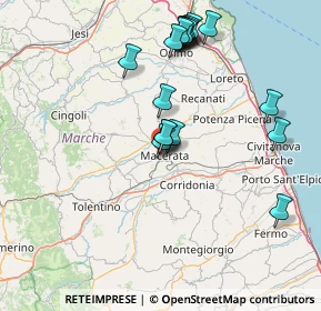 Mappa Galleria delle Fonti, 62100 Macerata MC, Italia (16.06333)