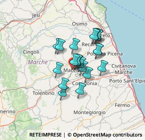 Mappa Galleria delle Fonti, 62100 Macerata MC, Italia (9.31)